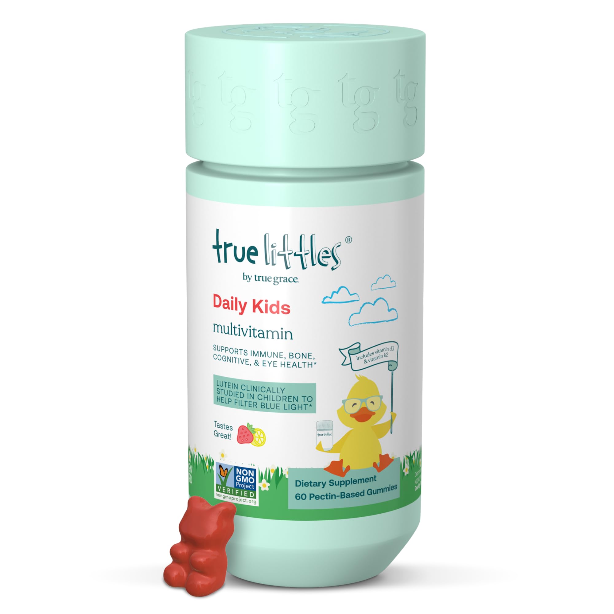 Envase de True Grace True Littles gomitas para niños, consumo diario.