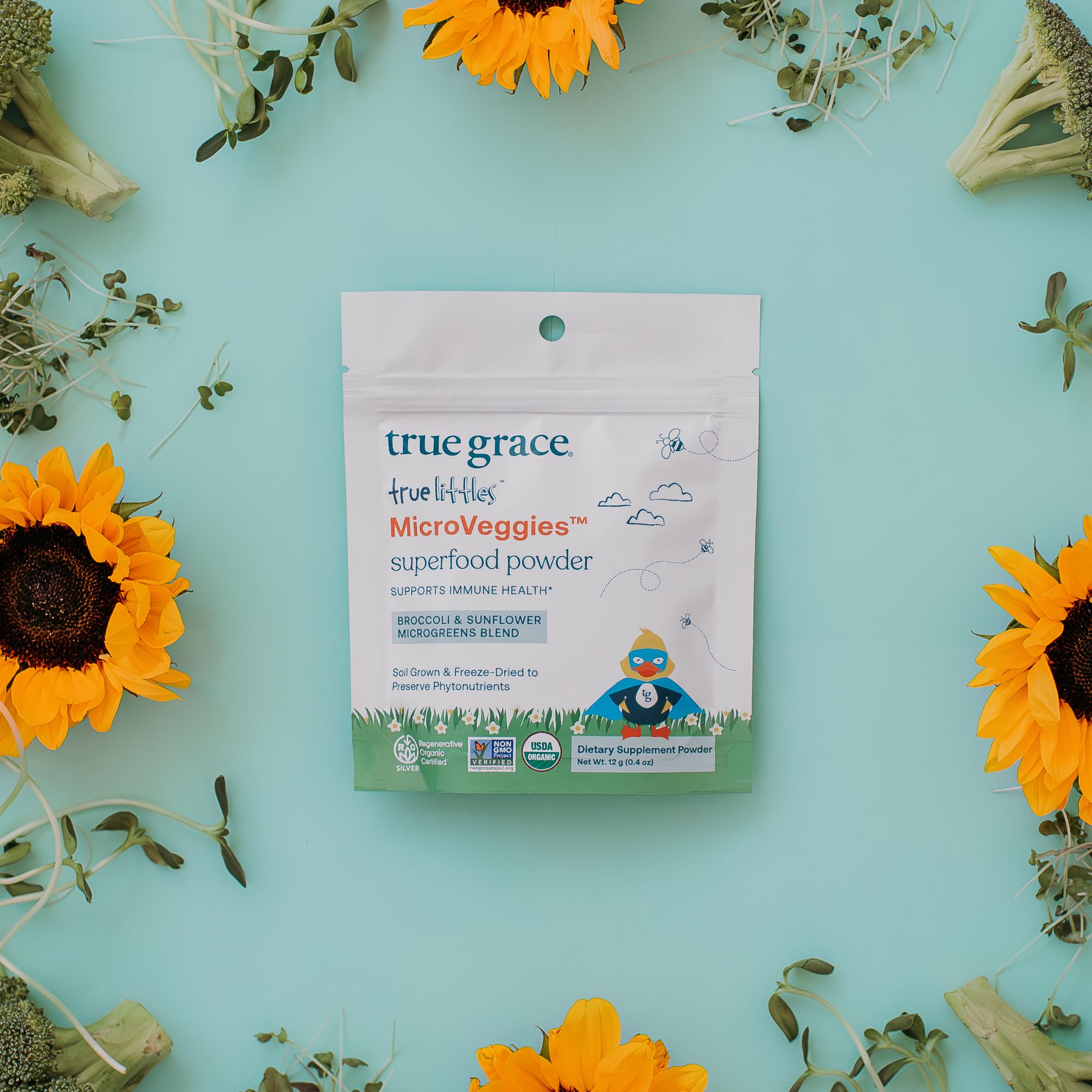 Broccoli microgreens de True Littles MicroVeggies presencia de vegetales