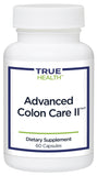 True Health Cuidados Avanzados del Colon II, botella visible, favorece movimientos intestinales suaves.