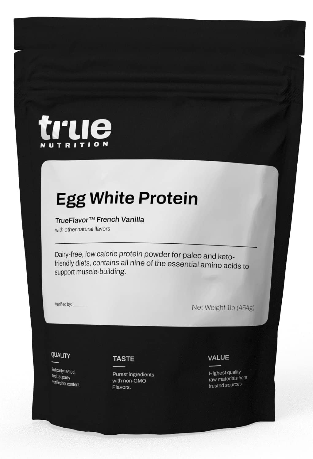 True Nutrition clara de huevo polvo vainilla francesa para batidos cremosos y nutritivos
