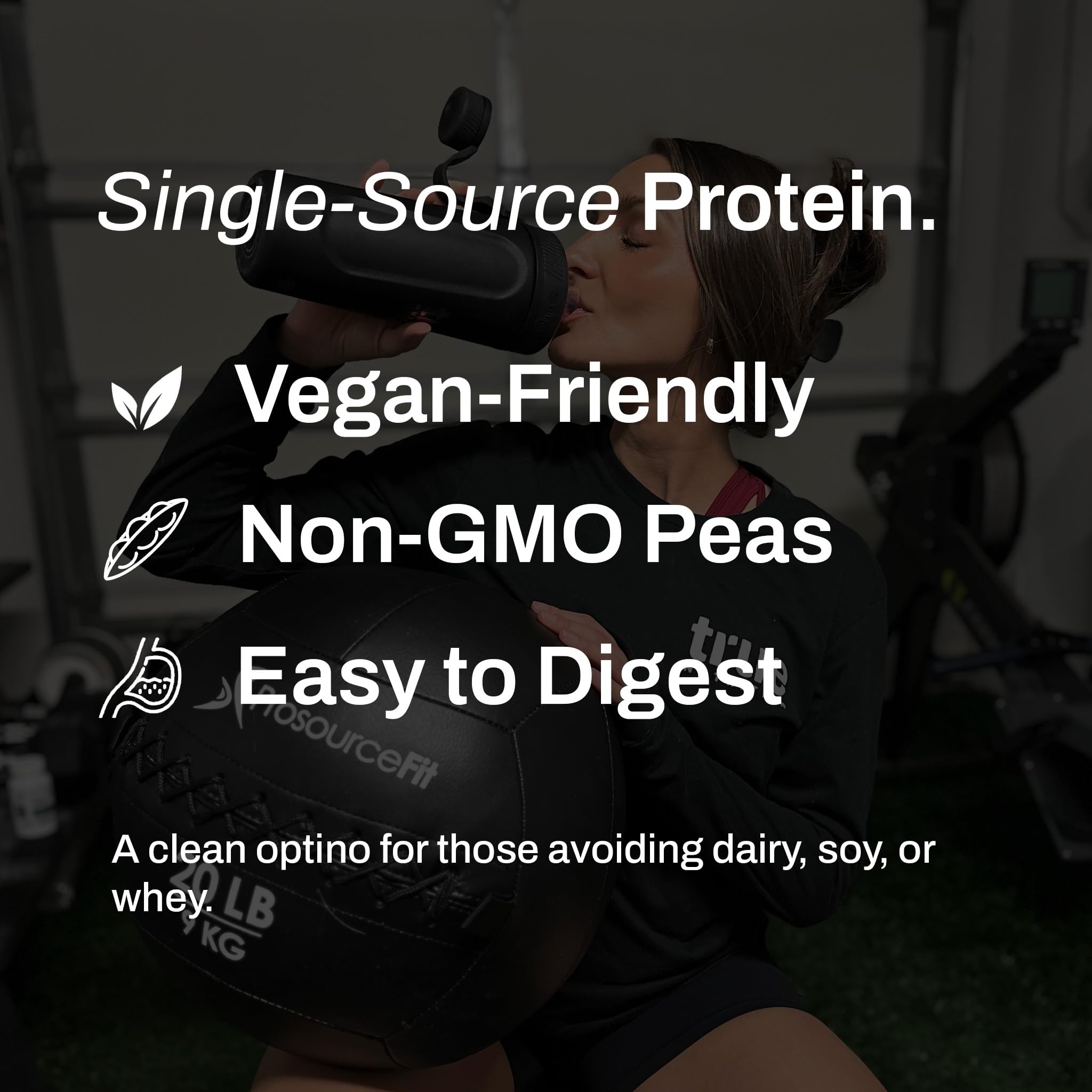 Proteína de guisante aislada de True Nutrition, sin azúcares añadidos para postres.