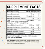 Etiqueta de información nutricional clara de las gomitas folínico True Reflectionz.