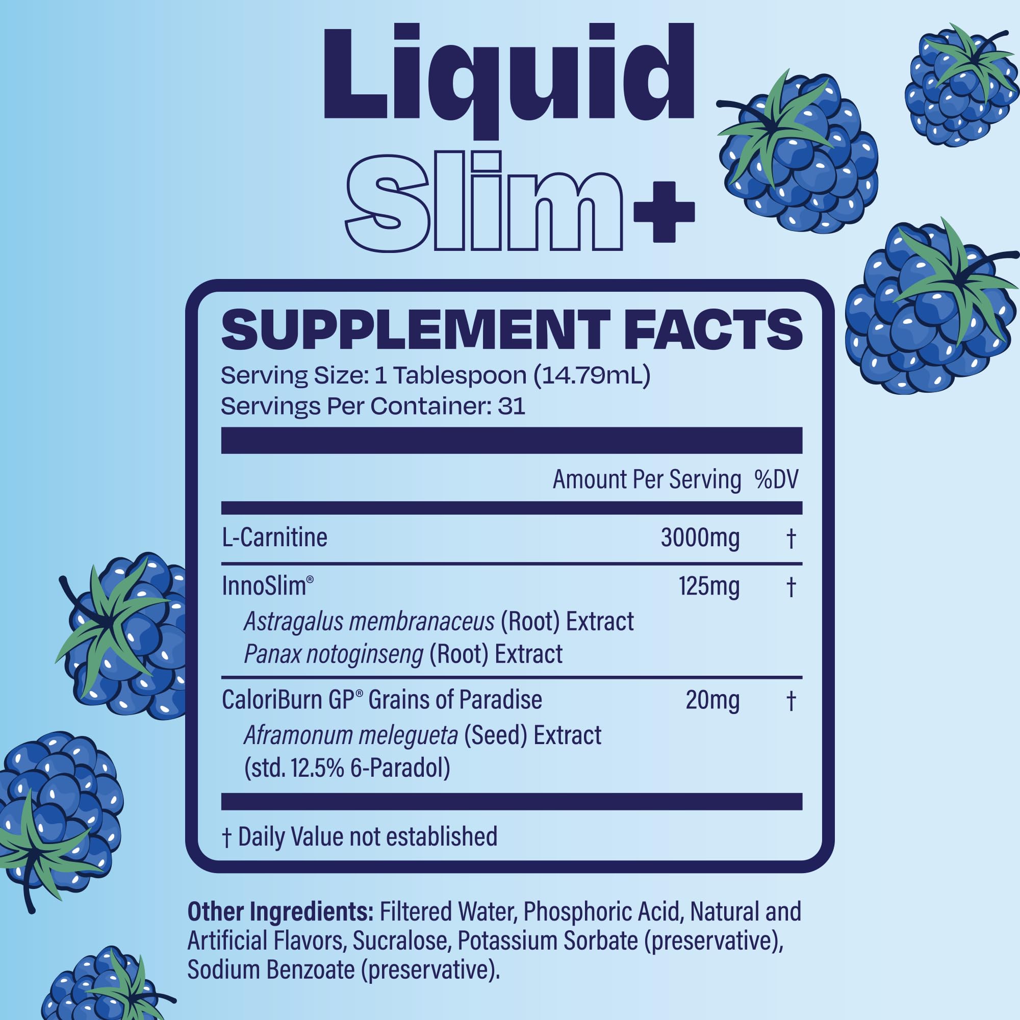 True Theory Liquido Slim: vertido en un vaso, dosis de 3000 mg de L-Carnitina