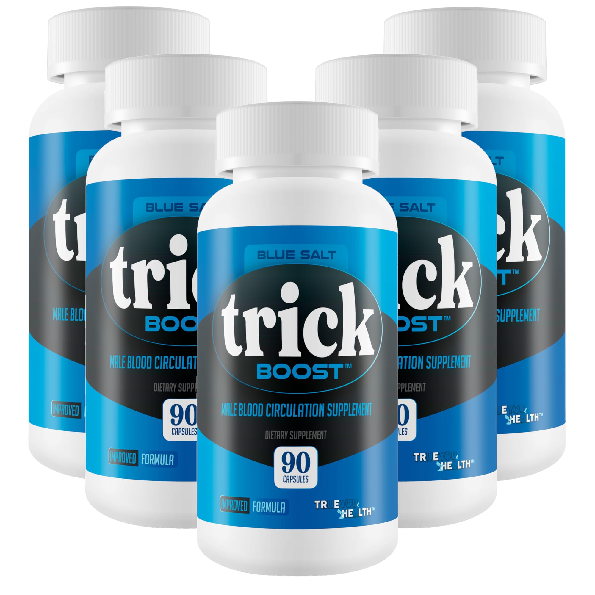 Blue Salt Trick Boost: botella lista para apoyar la circulación diaria.