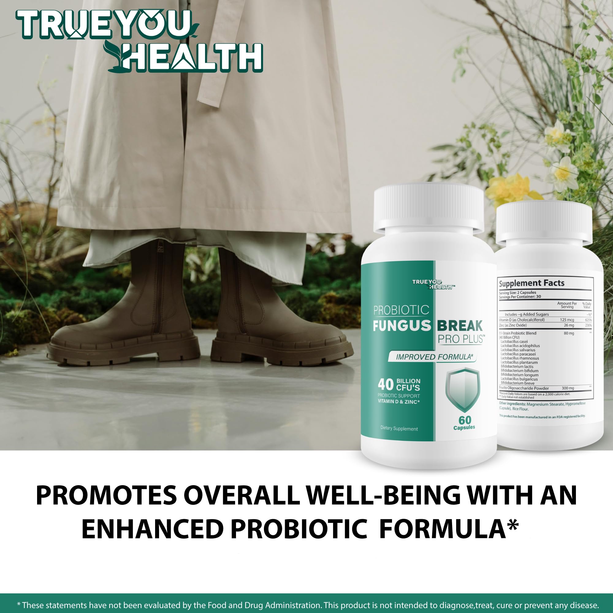 True You Health rompe-hongo Pro Plus, uso diario para pies y uñas saludables.