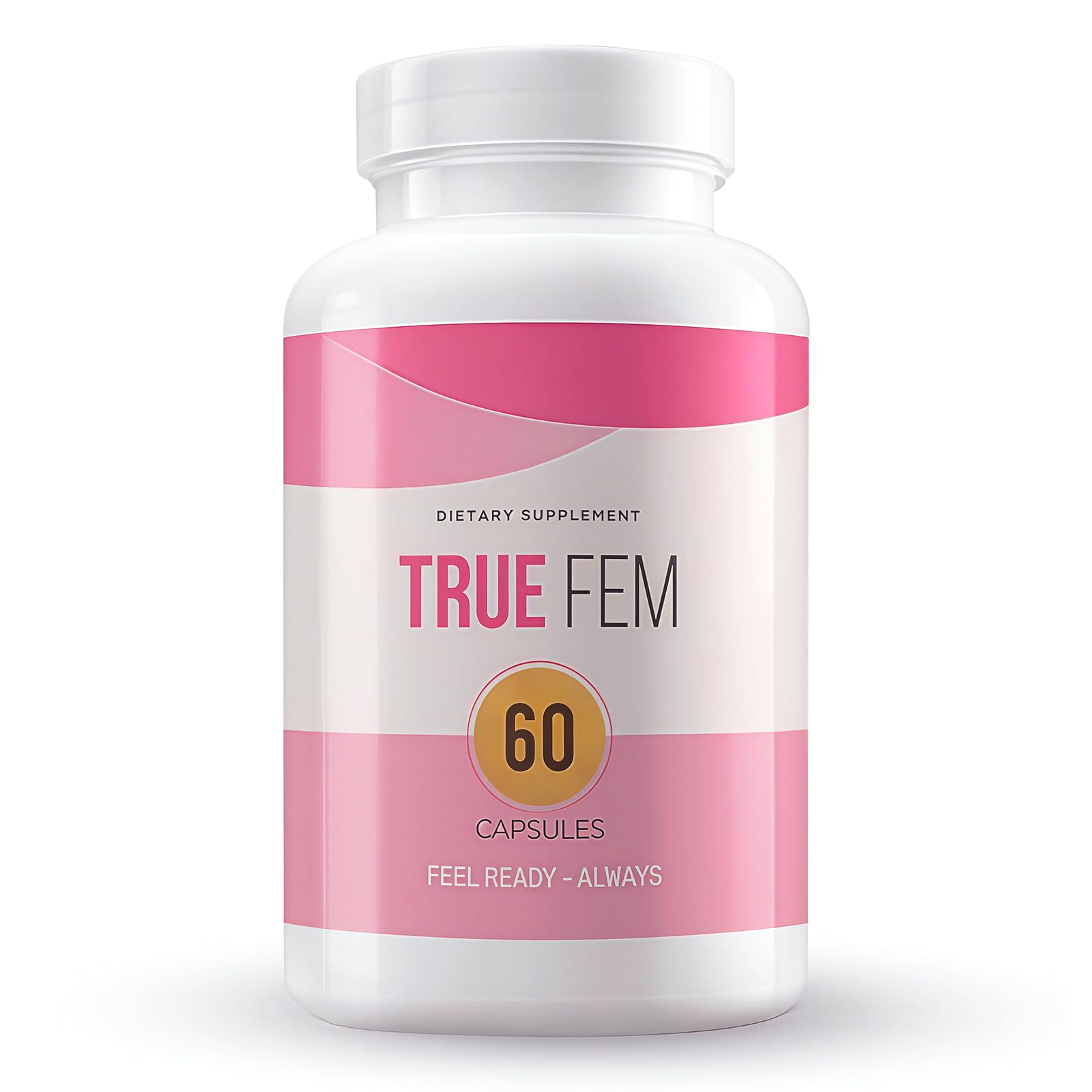 TRUE FEM 13-en-1 cápsulas veganas para equilibrio diario femenino.