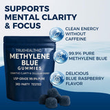 TRUEHEALTHIC gomitas de azul de metileno para estudio, sabor frambuesa azul