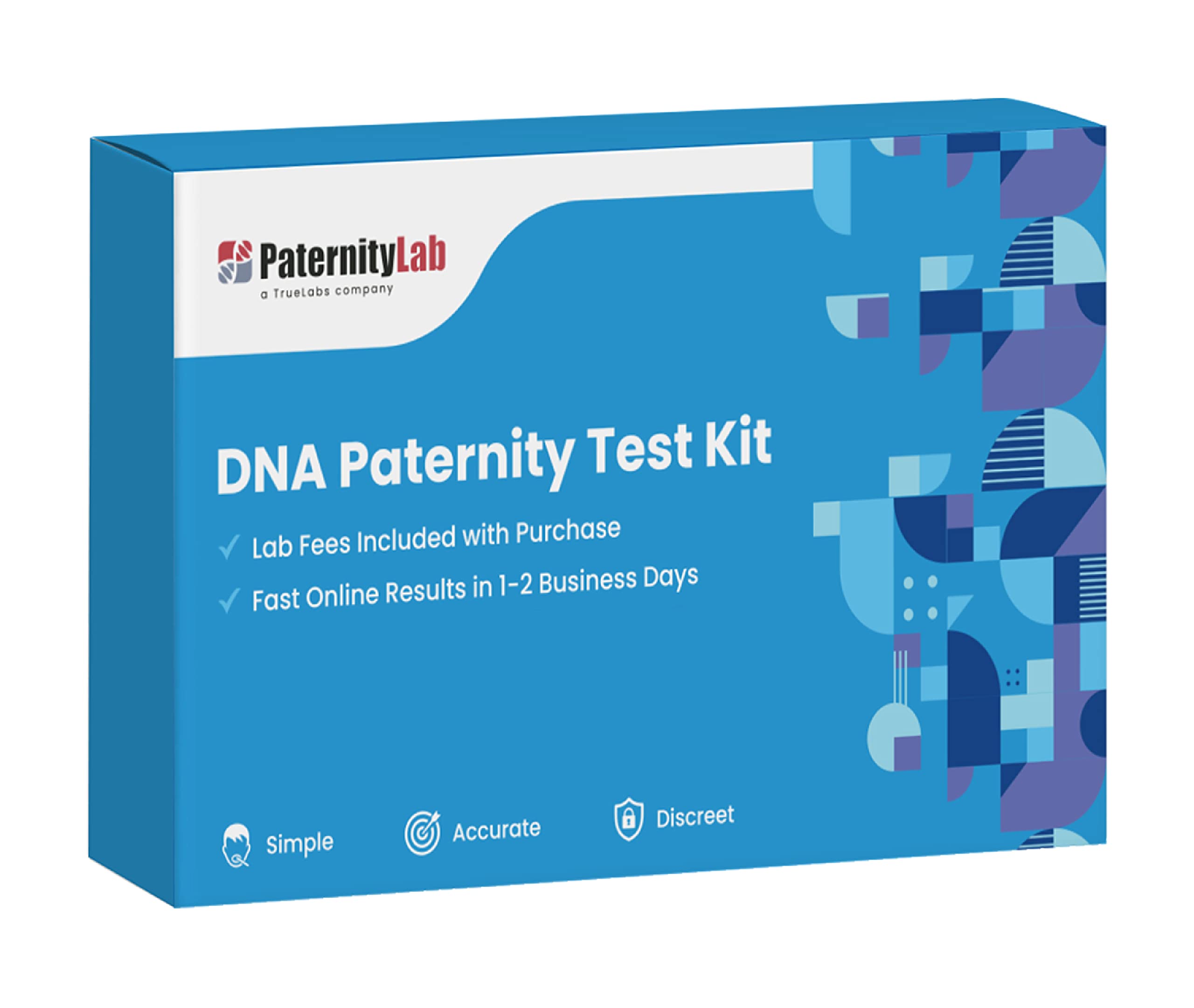 TrueLabs PaternityLab kit de colección en casa para confirmar paternidad.