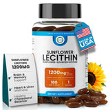 TRUEMED Lecitina de girasol 1200 mg en botella: apoyo a la claridad mental.