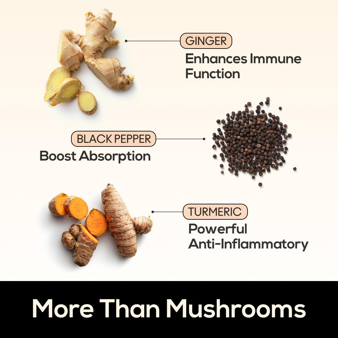 Ingredientes naturales y funcionales TrueMushroom en gomitas