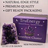 TruEnergy amatista geoda oscura para trabajar chakras y bienestar emocional.