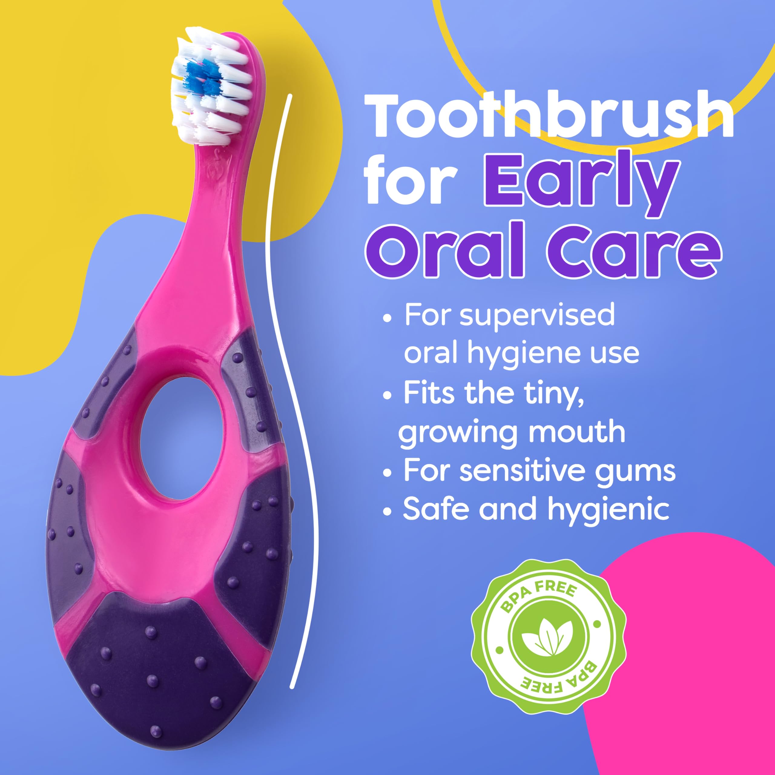 Trueocity set-cepillos-dientes-bebe-fibras-suaves, cepillado suave para encías sensibles.