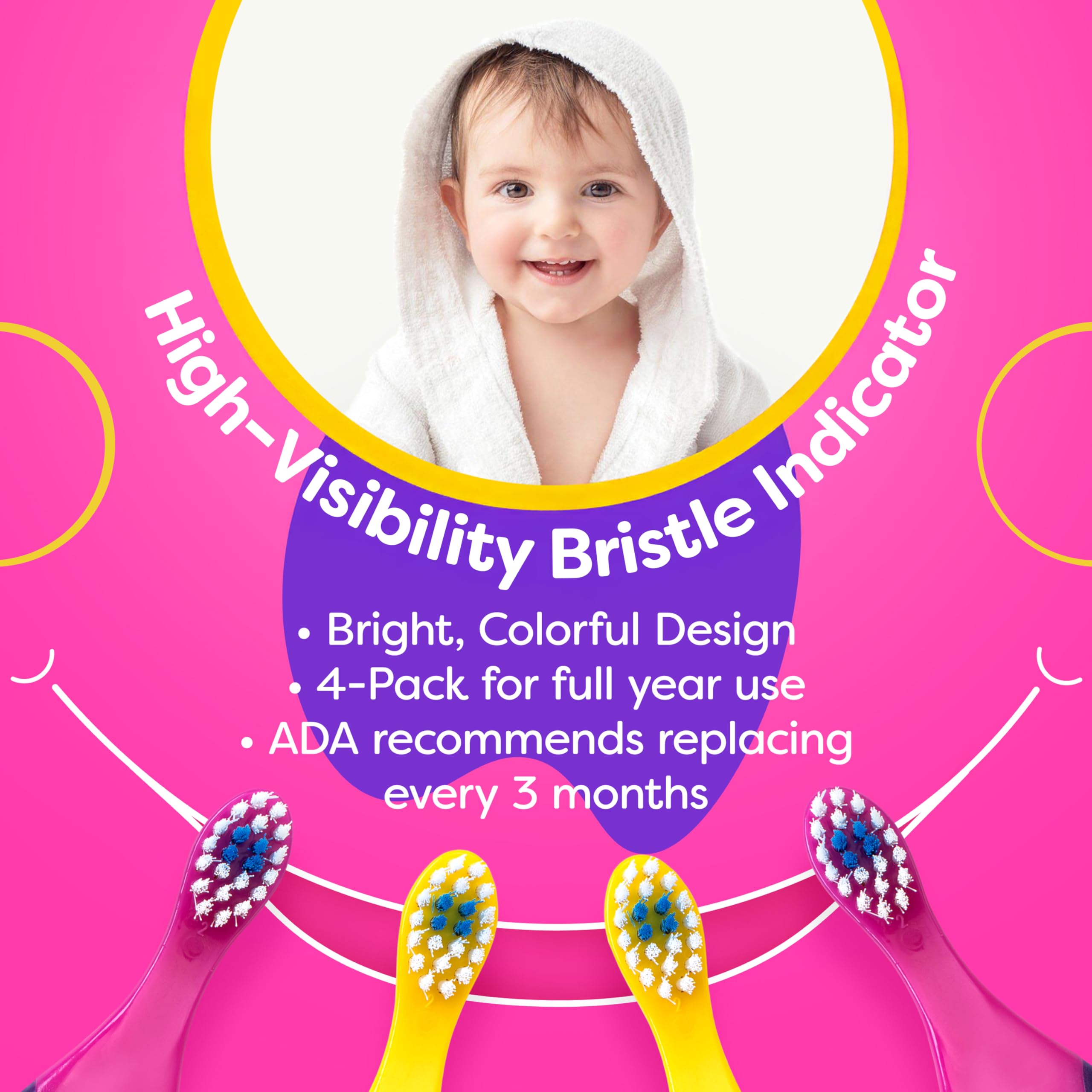 Trueocity set-cepillos-dientes-bebe-higiene-diaria, ideal para rutinas de cuidado diarias.