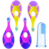 Trueocity set-cepillos-dientes-bebe-uso-supervisado, útil para cepillado supervisado en casa.