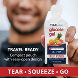 TRUEplus gel de glucosa Fruta Punch formato portátil para carreras y senderismo
