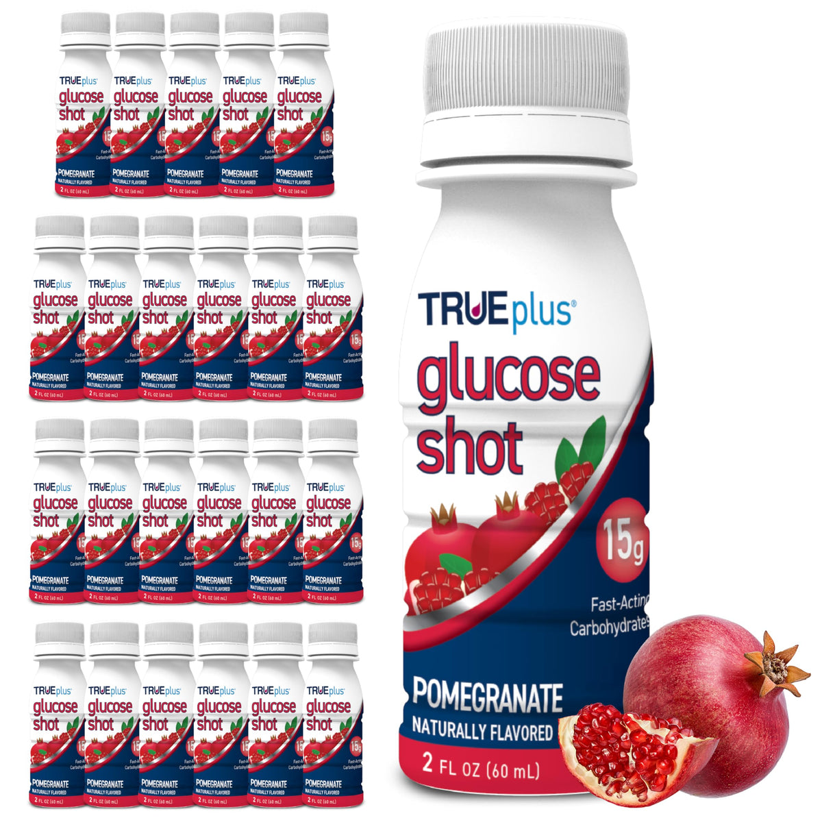 TRUEplus ampolla de glucosa granada 15 g para elevar rápidamente el azúcar en sangre.