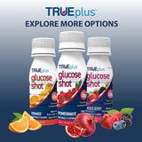 TRUEplus shot de glucosa naranja, complemento de la línea de productos para energía.