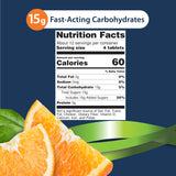 TRUEplus Tabletas de Glucosa sabor naranja, tabletas masticables listas para consumir
