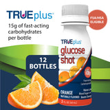 TRUEplus Glucose Shot bebida portátil para llevar en bolso.