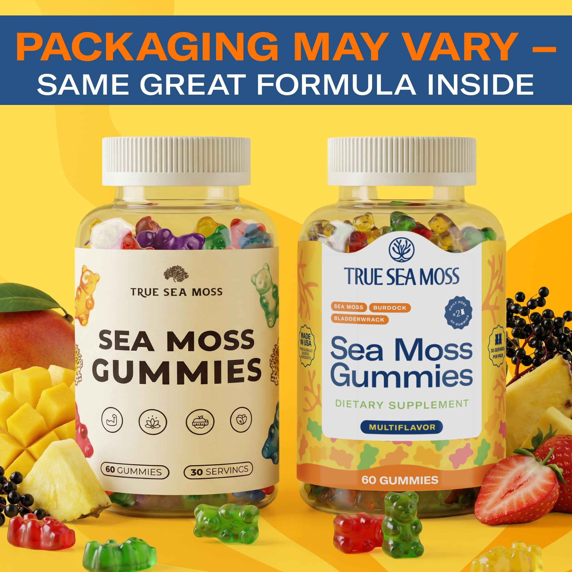 TrueSeaMoss envase y etiqueta destacan ingredientes naturales