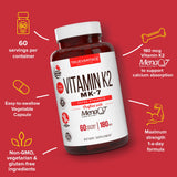 Etiqueta de Truevantage K2 MK-7 MenaQ7 180 mcg y dosis