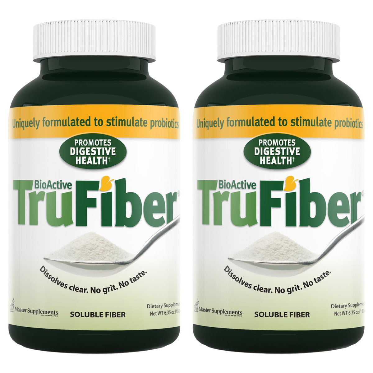 TruFiber: botella ámbar lista para mezclar en batidos y bebidas.