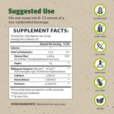 TruFiber: etiqueta clara con ingredientes y beneficios de la fibra prebiótica.