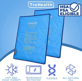 Bolsas TruHealth gel frío contorneadas cubren áreas corporales con cobertura óptima.