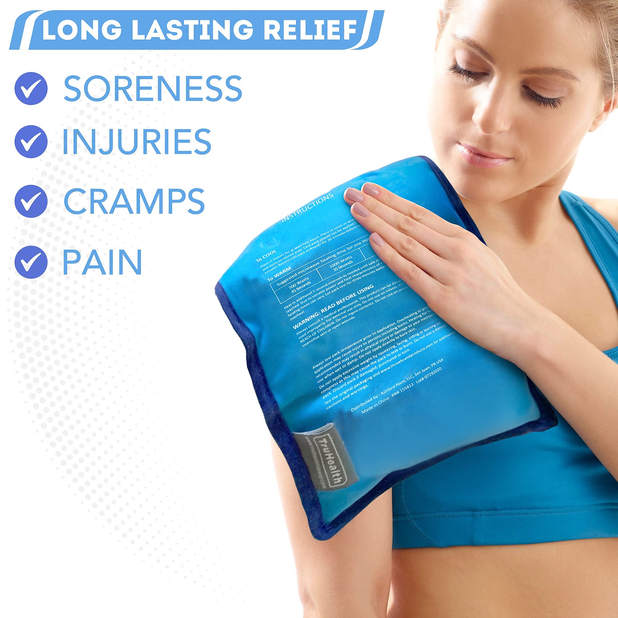 Diseño duradero de TruHealth con costuras reforzadas para uso frecuente.