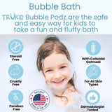 TruKid Bubble Podz sin fragancia, ideal para piel sensible y ojos sensibles