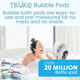 Una cápsula produce burbujas suficientes para un baño corto y agradable