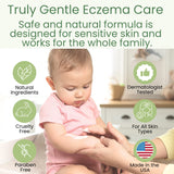 Textura cremosa de TruKid crema eczema para hidratar piel sensible