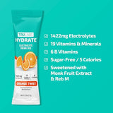 TRULABS Hydrate Naranja Twist bebida lista para mezclar en un vaso