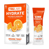 TRULABS Hydrate Naranja Twist: sachet individual para mezclar con agua al instante.