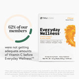 TRULEAN Everyday Wellness Shot etiqueta muestra ingredientes y valores sin gluten.