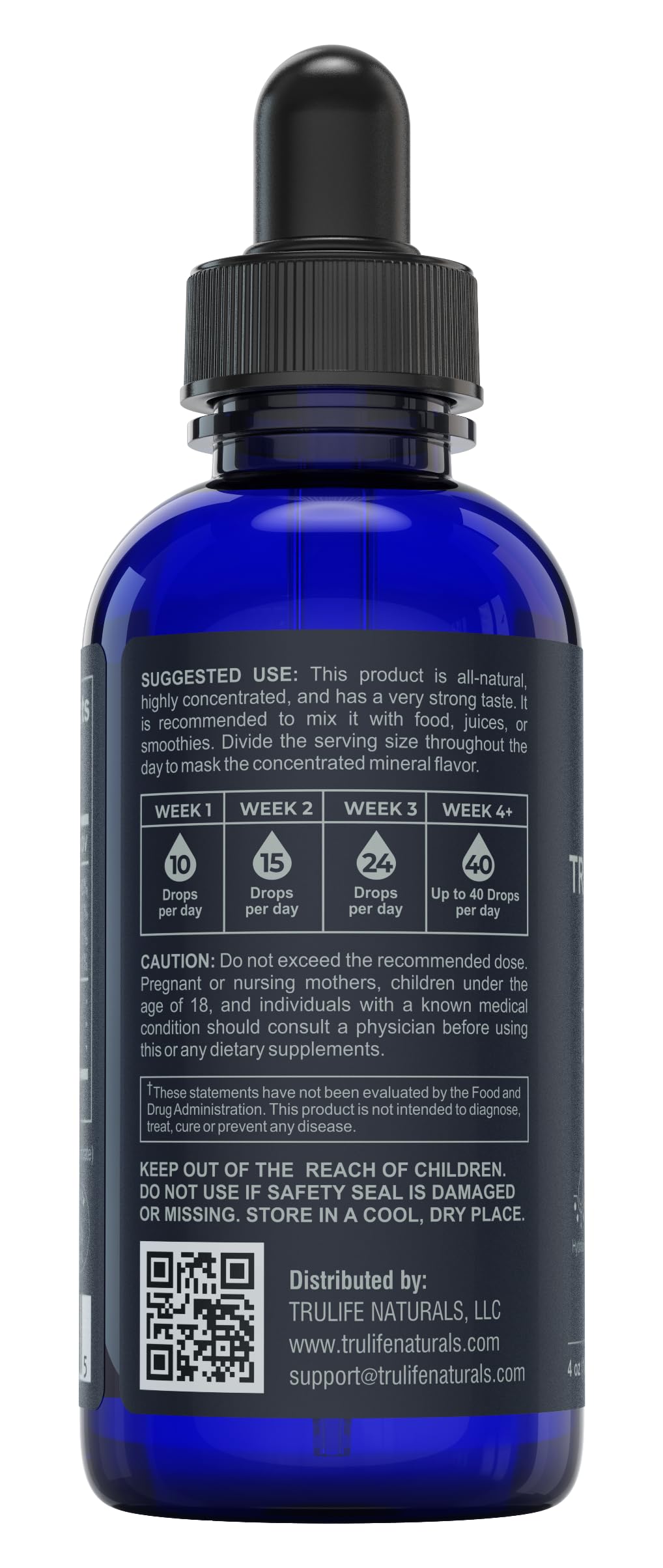 TRULIFE NATURALS Medidor 2 mL para dosis diaria de minerales.