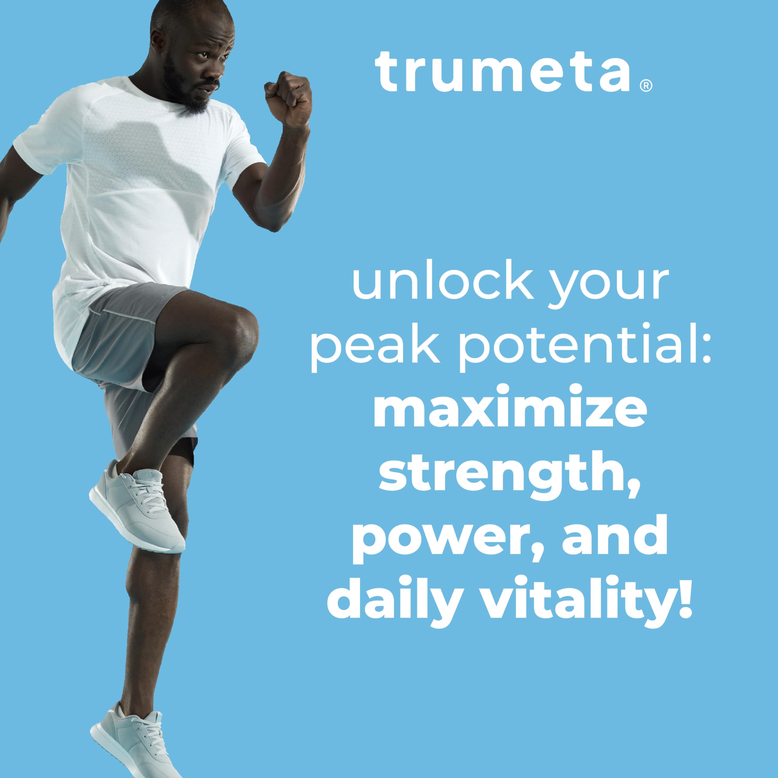 TRUMETA Creatina Monohidrato, energía diaria, impulso estable para actividades físicas