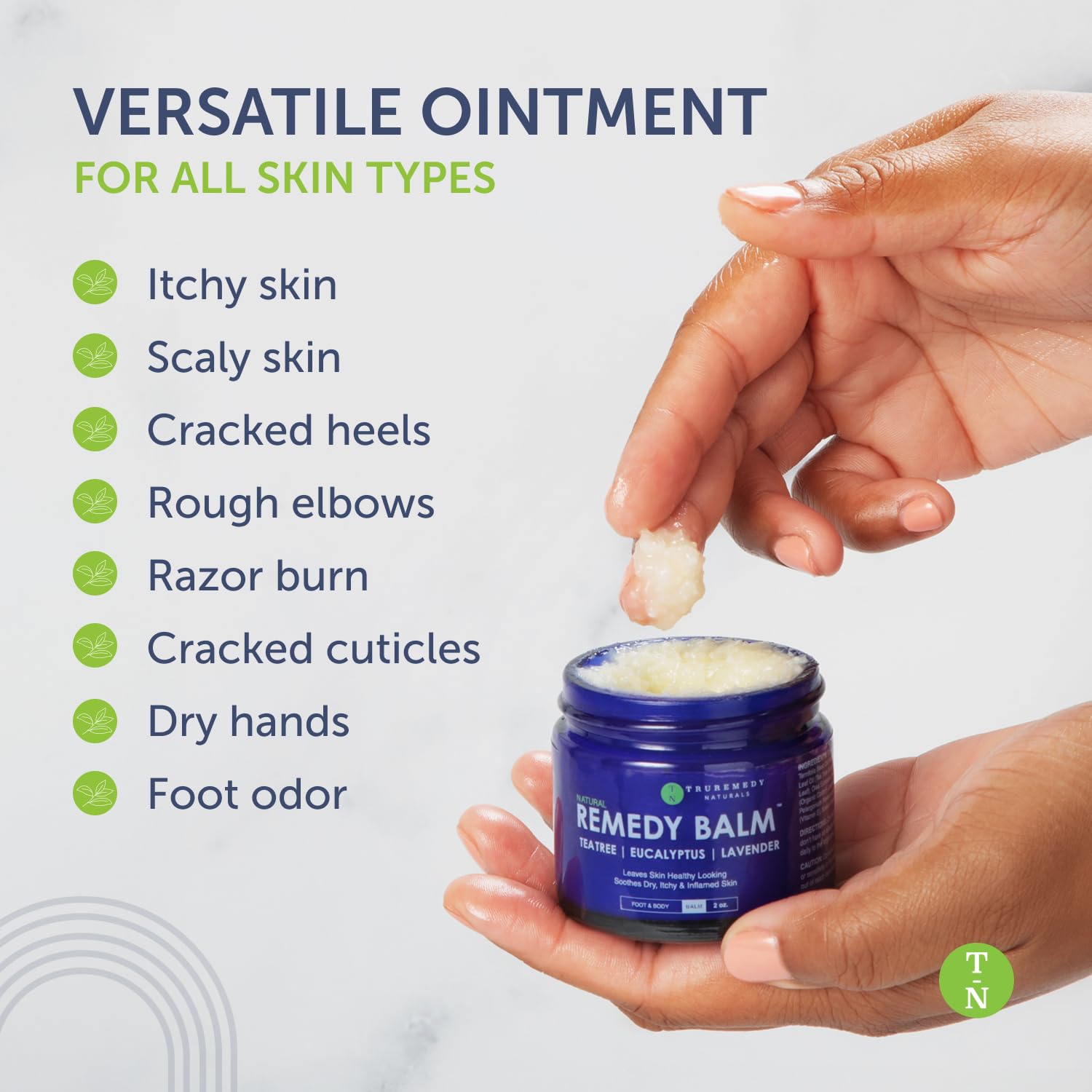 Remedy Balm de Truremedy Naturals con lavanda y eucalipto, aroma calmante.