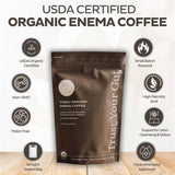 Trust Your Gut enema café orgánico, cacao molido fino para detox cómodo