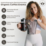 Trust Your Gut enema: preparación con agua caliente a temperatura corporal