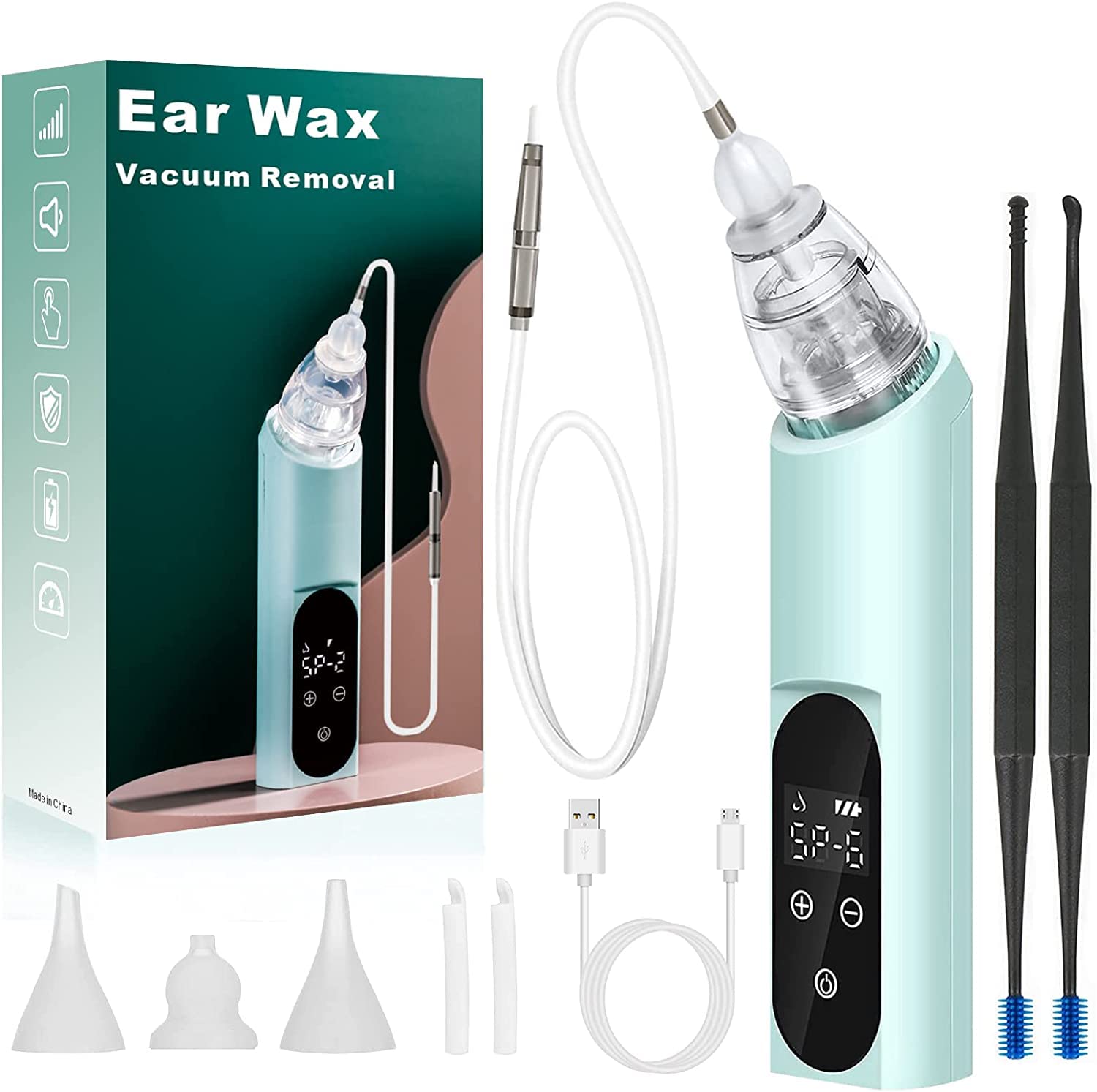 TRUSTV herramienta de extracción de cerumen con 6 niveles de succión para uso diario.
