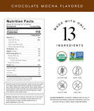 Truvani Protein Energy Chocolate Mocha, cuchara medidora para porciones precisas.