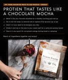 Truvani Protein Energy Chocolate Mocha, envase sostenible para un consumo consciente.