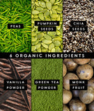 Truvani Proteína Vegana de Guisante, dosificador, fácil medición para recetas rápidas.