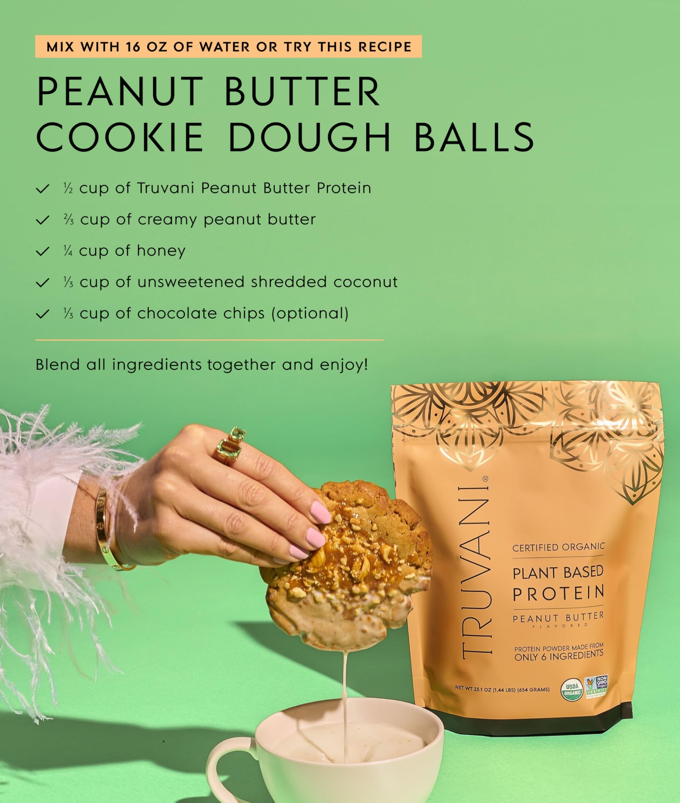 Perfil bajo en carbohidratos de Truvani, compatible con dietas cetogénicas.