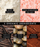 Polvo fino de Truvani chocolate, mezclas suaves sin grumos