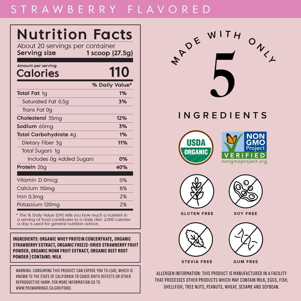 Truvani Proteína de Suero Orgánica Cuchara Medidora: porción exacta para cada batido.