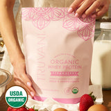 Truvani Proteína de Suero Orgánica Ingredientes Orgánicos: ingredientes reales para una dieta limpia.