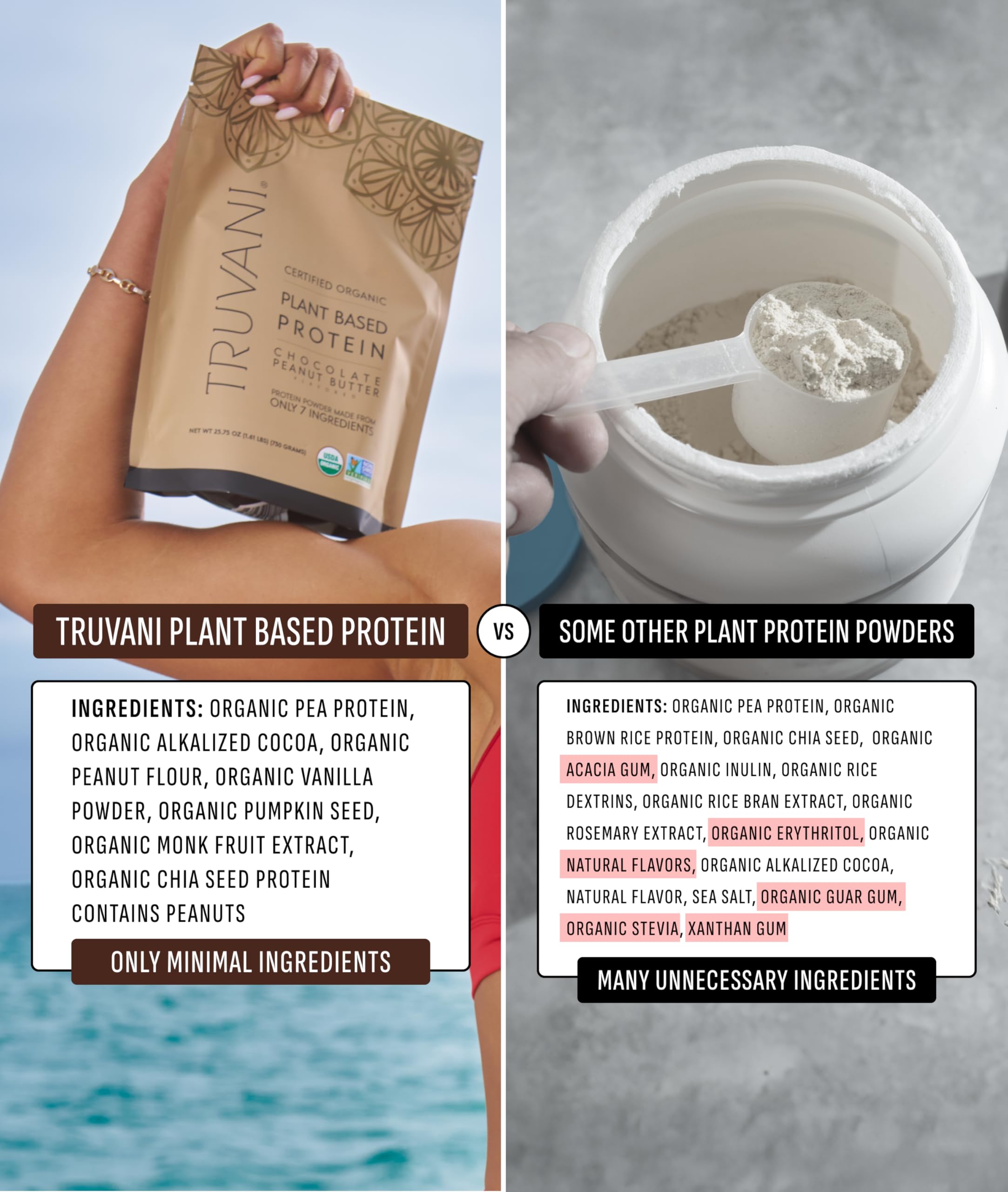 Batido cremoso de Truvani Proteína Vegetal sin grumos.