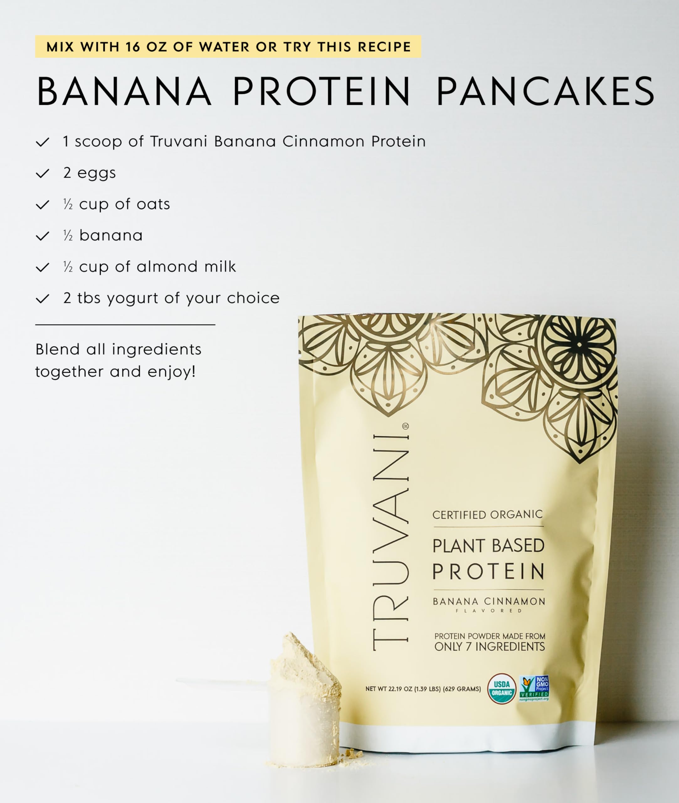 Proteina cetogenica de Truvani para estilos de vida con bajo carbohidrato.
